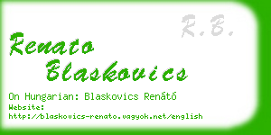 renato blaskovics business card