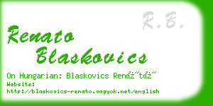 renato blaskovics business card